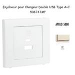 Enjoliveur pour Chargeur Double USB Type A + Type C 50674TMF