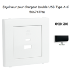 Enjoliveur pour Chargeur Double USB Type A + Type C 50674TPM
