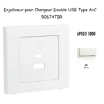 Enjoliveur pour Chargeur Double USB Type A + Type C 50674TBR