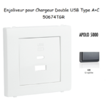 Enjoliveur pour Chargeur Double USB Type A + Type C 50674TGR