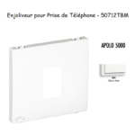 Enjoliveur pour prise de téléphone Apolo 50712TBM Blanc MAT