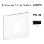 Enjoliveur pour prise de téléphone Apolo 50712TPM Noir MAT