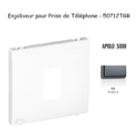 Enjoliveur pour prise de téléphone Apolo 50712TGR Graphite