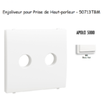 Enjoliveur pour prise de haut parleur a terminaux à vis APOLO5000 50713TBM Blanc MAT