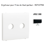 Enjoliveur pour prise de haut parleur a terminaux à vis APOLO5000 50713TPM Noir MAT