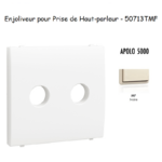 Enjoliveur pour prise de haut parleur a terminaux à vis APOLO5000 50713TMF Ivoire