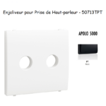 Enjoliveur pour prise de haut parleur a terminaux à vis APOLO5000 50713TPT Noir