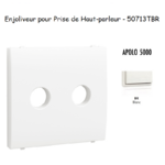 Enjoliveur pour prise de haut parleur a terminaux à vis APOLO5000 50713TBR Blanc
