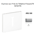 Enjoliveur pour prise de téléphone Française T8 Apolo 50718TPR Argent
