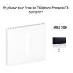 Enjoliveur pour prise de téléphone Française T8 Apolo 50718TPT Noir