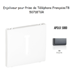 Enjoliveur pour prise de téléphone Française T8 Apolo 50718TGR Graphite