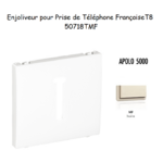 Enjoliveur pour prise de téléphone Française T8 Apolo 50718TMF Ivoire
