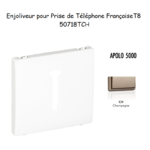 Enjoliveur pour prise de téléphone Française T8 Apolo 50718TCH Champagne