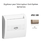 Enjoliveur pourinterrupteur card systel APOLO5000 50731TCH Champagne
