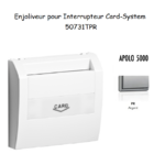 Enjoliveur pourinterrupteur card systel APOLO5000 50731TPR Argent