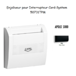 Enjoliveur pourinterrupteur card systel APOLO5000 50731TPM Noir MAT