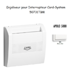 Enjoliveur pourinterrupteur card systel APOLO5000 50731TBM Blancr MAT
