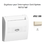 Enjoliveur pourinterrupteur card systel APOLO5000 50731TMF Ivoire