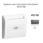 Enjoliveur pourinterrupteur card systel APOLO5000 50731TGR Graphite