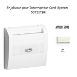 Enjoliveur pourinterrupteur card systel APOLO5000 50731TBR Blanc