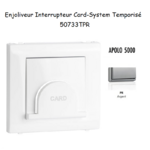 Enjoliveur pour interrupteur Card System Apolo 5000 50733TPR Argent