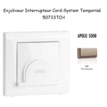 Enjoliveur pour interrupteur Card System Apolo 5000 50733TCH Champagne