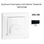Enjoliveur pour interrupteur Card System Apolo 5000 50733TPM Noir MAT