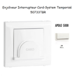 Enjoliveur pour interrupteur Card System Apolo 5000 50733TBR Blanc