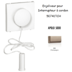 Enjoliveur pour interrupteur à cordon APOLO5000 50741TCH Champagne