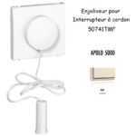 Enjoliveur pour interrupteur à cordon APOLO5000 50741TMF Ivoire