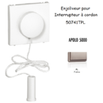 Enjoliveur pour interrupteur à cordon APOLO5000 50741TPL PLatine