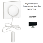 Enjoliveur pour interrupteur à cordon APOLO5000 50741TPM Noir MAT