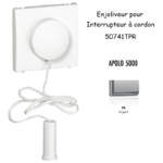 Enjoliveur pour interrupteur à cordon APOLO5000 50741TPR Argent