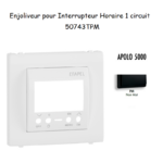 Enjoliveur pour interrupteur horaire digital 1 circuit APOLO5000 50743TPM Noir MAT