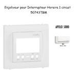 Enjoliveur pour interrupteur horaire digital 1 circuit APOLO5000 50743TBM Blanc MAT