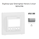 Enjoliveur pour interrupteur horaire digital 1 circuit APOLO5000 50743TPR Argent