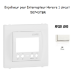 Enjoliveur pour interrupteur horaire digital 1 circuit APOLO5000 50743TBR Blanc