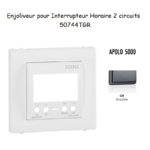 Enjoliveur pour interrupteur horaire digital 2 circuits APOLO5000 50744TGR Graphite