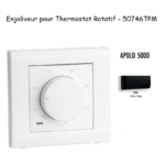 Enjoliveur pour thermostat rotatif Apolo 5000 50746TPM Noir MAT