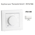 Enjoliveur pour thermostat rotatif Apolo 5000 50746TBM Blanc MAT