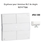 Enjoliveur pour Variateur RLC de doigts Apolo 5000 50747TBM Blanc MAT