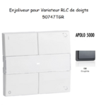 Enjoliveur pour Variateur RLC de doigts Apolo 5000 50747TGR graphite