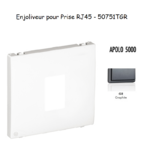 Enjoliveur pour prise informatique RJ45 APOLO5000 50751TGR Graphite