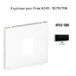Enjoliveur pour prise informatique RJ45 APOLO5000 50751TPM Noir MAT
