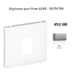 Enjoliveur pour prise informatique RJ45 APOLO5000 50751TPR Argent