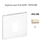 Enjoliveur pour prise informatique RJ45 APOLO5000 50751TMF Ivoire
