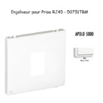 Enjoliveur pour prise informatique RJ45 APOLO5000 50751TBM Blanc MAT