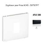 Enjoliveur pour prise informatique RJ45 APOLO5000 50751TPT Noir