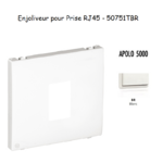 Enjoliveur pour prise informatique RJ45 APOLO5000 50751TBR Blanc