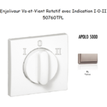 Enjoliveur pour Va-et-vient rotatif avec indication I,0,II Apolo 50760 TPL Platine